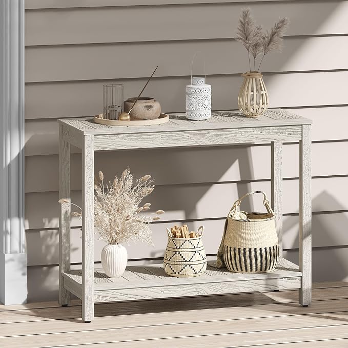 DWVO 38.3" Outdoor Bar Table Console Table, HIPS Material Indoor Outdoor - Image 2