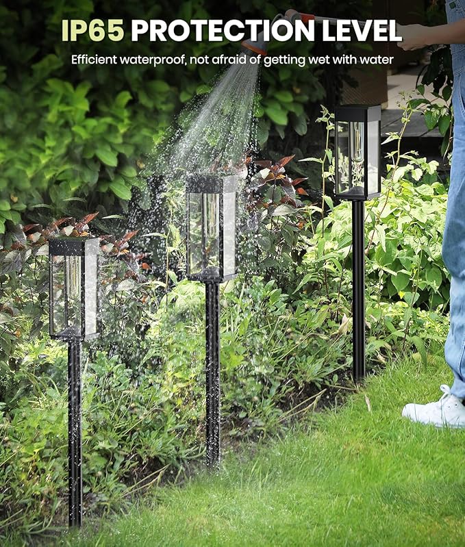 Bright Solar Pathway Lights Outdoor, 6 Pack IP65 Waterproof Solar Garden Lights - Image 4