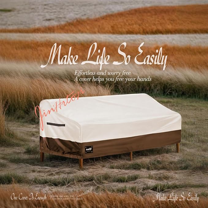 JinHrtoyi 3-Seater Outdoor Couch Cover, 76Wx32Dx31H inches Outdoor Furniture - Image 4