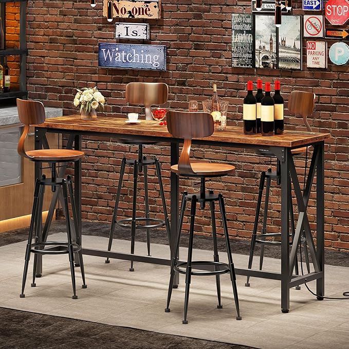 55'' Bar Table, Kitchen Dining Table by Choezon