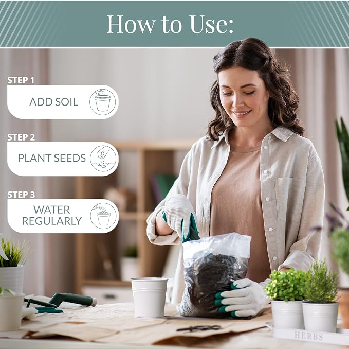 Barnyard Designs Indoor Herb Garden Planter Set - Image 8