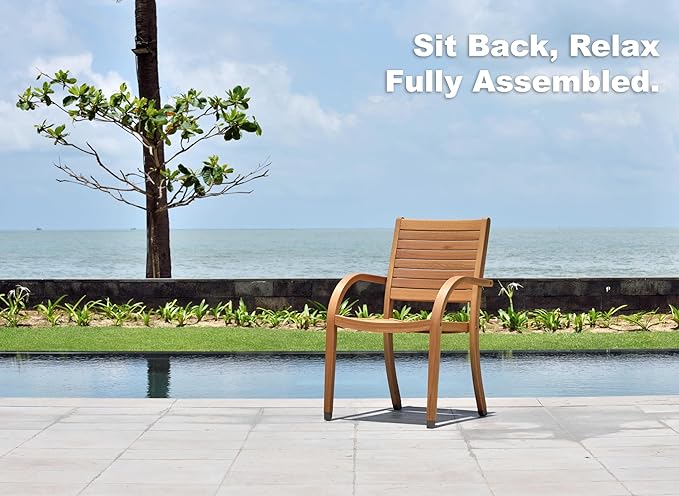 Amazonia Berlin 9-Piece Rectangular Extendable Patio Dining Set | Teak Finish | - Image 15