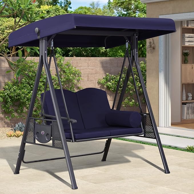 PURPLE LEAF Outdoor Patio Porch Swing - Image 2