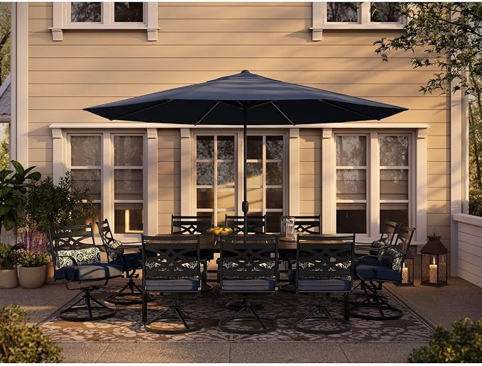 Hanover Montclair 11-Piece Outdoor Dining Set, All-Weather Outdoor Patio Dining - Image 4