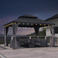 PURPLE LEAF 11' X 13' Permanent Hardtop Gazebo by PURPLELEAF