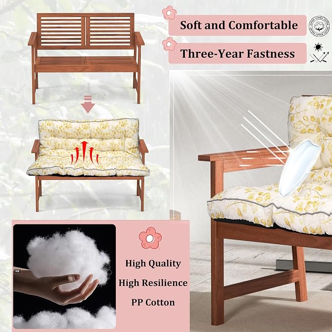 2-3 Seat Swing Replacement Cushion, Outdoor Bench Cushions - Image 2