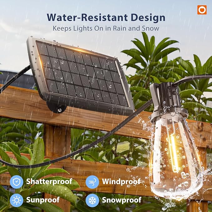 addlon 102FT Solar String Lights Outdoor - Image 6