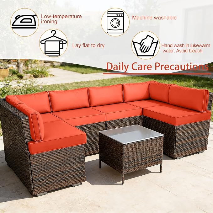 Outdoor Cushion Covers for Patio Furniture, Patio Cushion Covers Replacement - Image 6