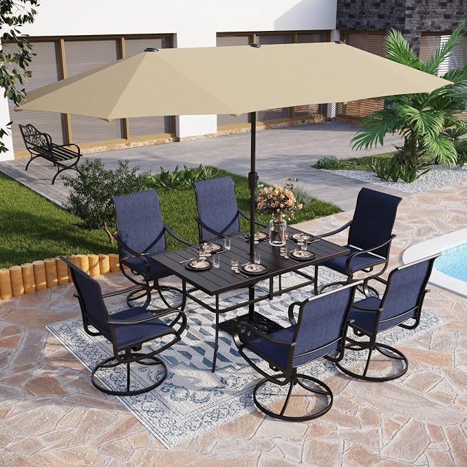 PHI VILLA 8 Piece Patio Dining Set by PHIVILLAThepioneerofcomfortablehouseholdsupplies