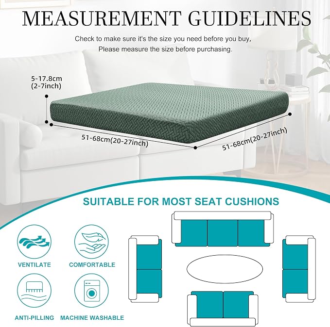 14Pcs Stretch Patio Cushion Covers, Outdoor Couch Covers Replacement, Outdoor - Image 2