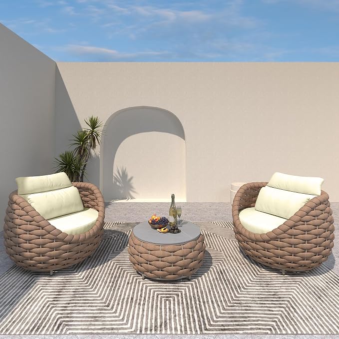 TWT All-Weather Textilene Rope Balcony Furniture - Image 9
