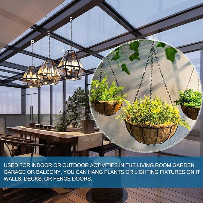 ONIKK Ceiling Hooks for Hanging Plants, Heavy Duty Metal Plant Hooks, Screw in - Image 6