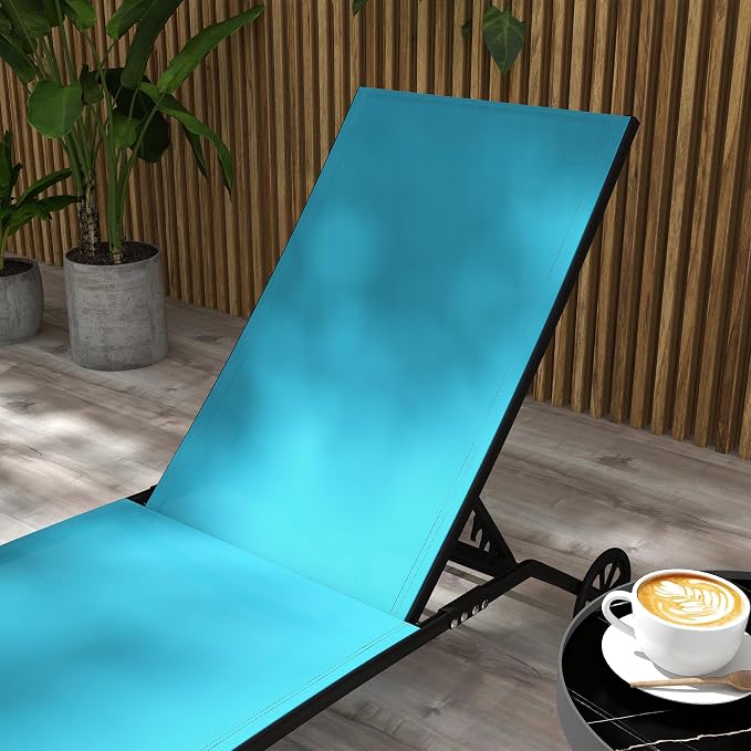 Outsunny Chaise Lounge Outdoor, 2 Piece Lounge Chair - Image 8