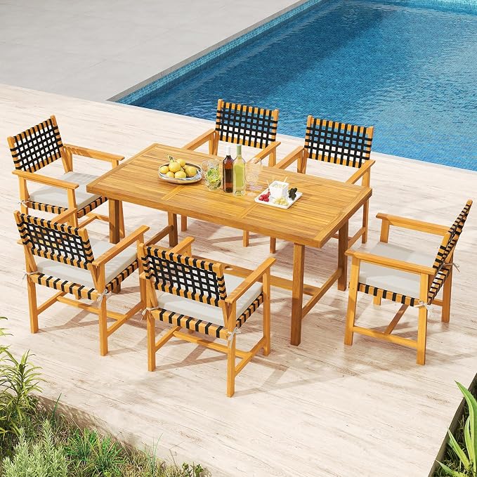 Tangkula 7 Piece Patio Dining Set - Image 2