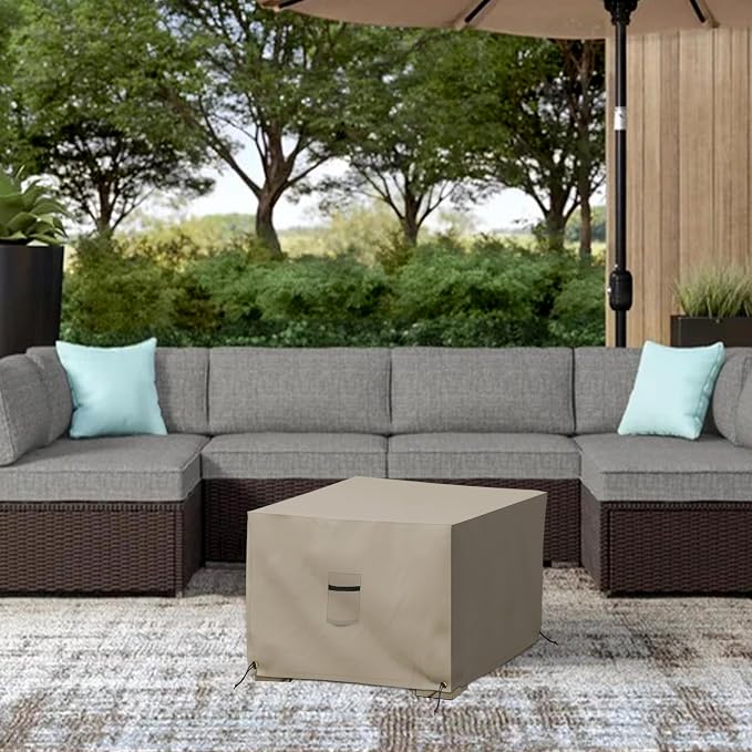 Covers & All Waterproof Ottoman Cover, 12 Oz PVC coated polyester, Outdoor - Image 7