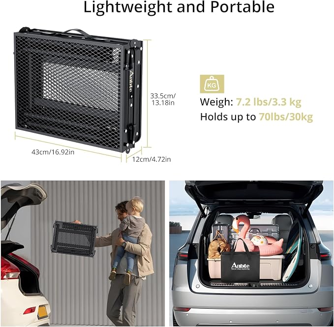 Anbte Folding Grill Table, 3ft Tri-Fold Aluminum Folding Table Adjustable - Image 6