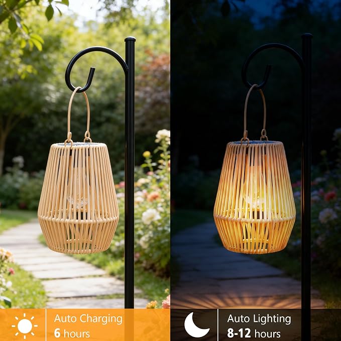 Solar Lanterns Outdoor Waterproof, Hanging Solar Lanterns Outdoor Gifts - Image 4