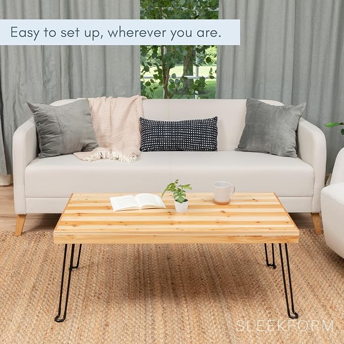 Sleekform Folding Wooden Coffee Table - Image 2