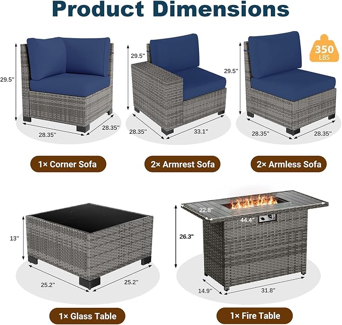 13 Piece Patio Furniture Set - Image 5