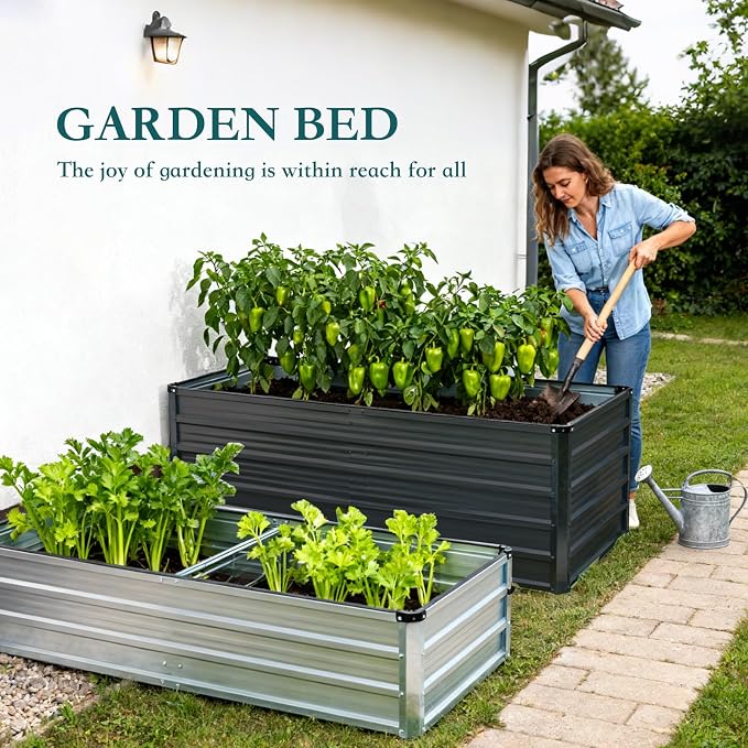 DUMOS Raised Garden Bed Outdoor, Large Metal Garden Bed - Image 7