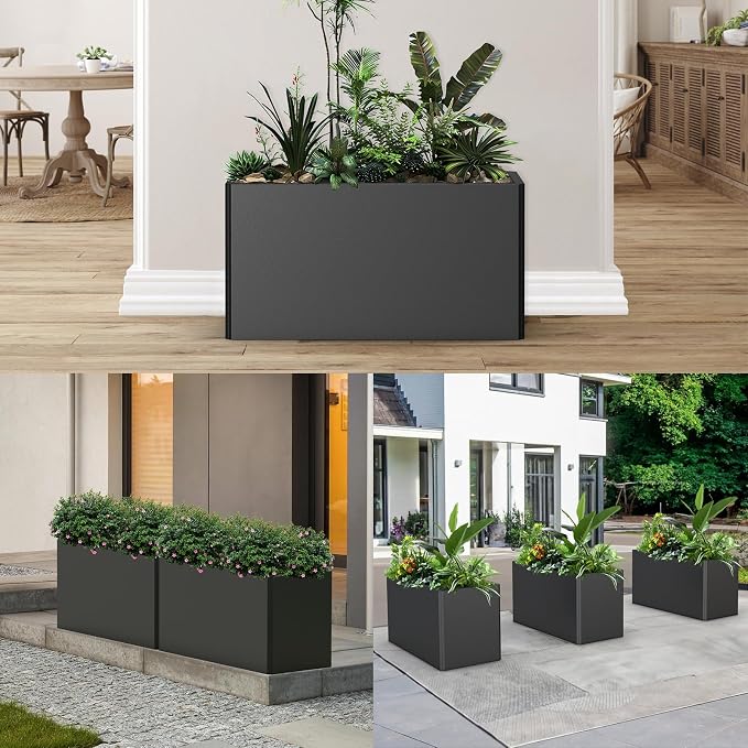 Rectangular Planter Box Large Planter Box Outdoor, Metal Planters - Image 4