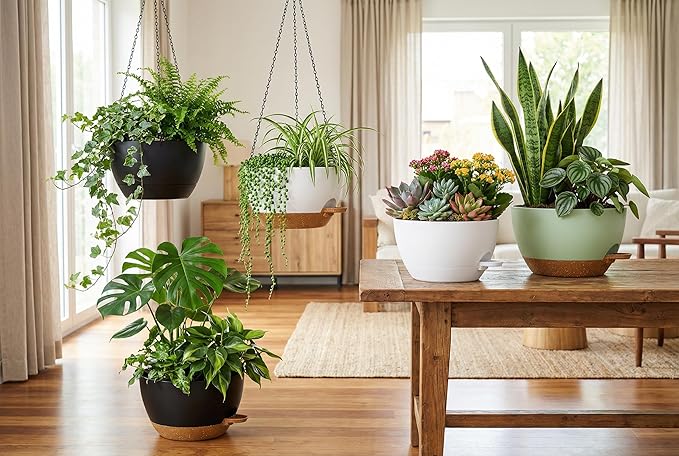 Hanging Planters, Matte Plastic Planters - Image 5