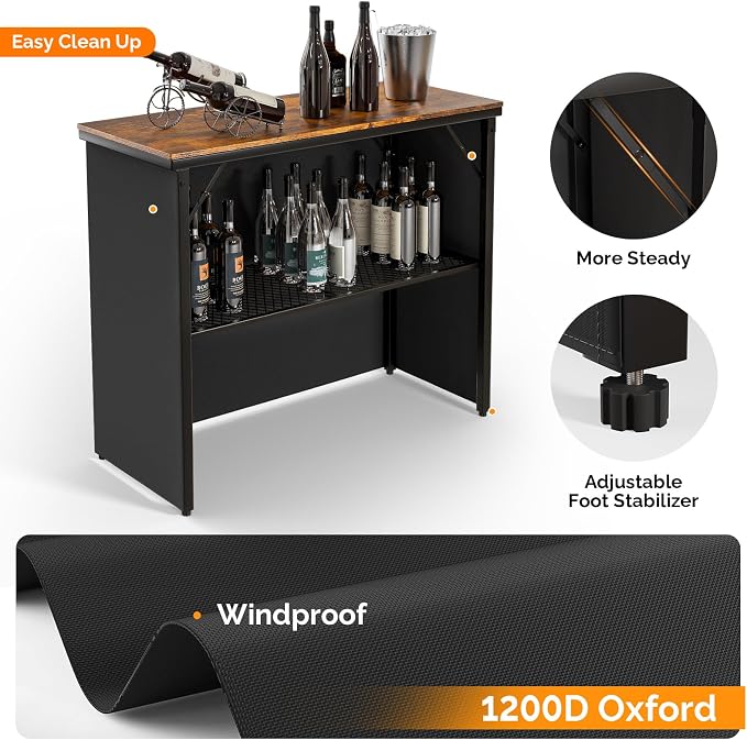 VINGLI 45" Commercial Grade Portable Bar Table - Image 3