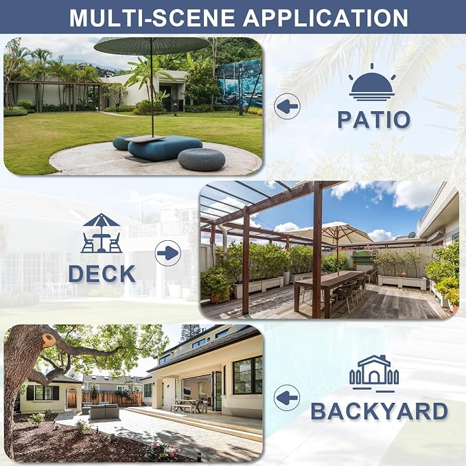 ALAULM 5 Piece Patio Dining Set All-Weather Wicker Outdoor Furniture Set - Image 7