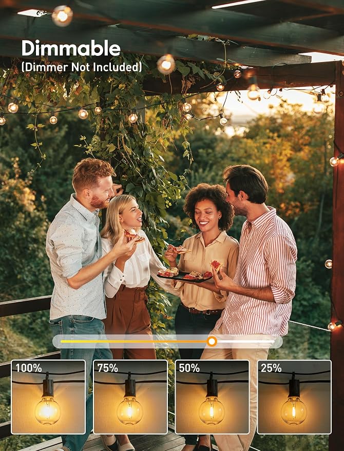 Brightown LED Outdoor String Light, 109 Feet Patio Lights - Image 9