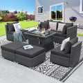 BULEXYARD 7 Piece High Back Outdoor Sectional Set by BULEXYARDFURNITURE