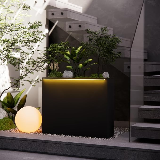 GSK Black Metal Planter Box - Image 5