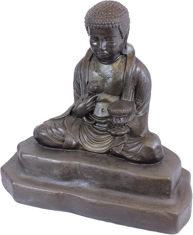 Emsco Group 92220 Lightweight Meditating Buddha Garden Statue by Emsco+Group
