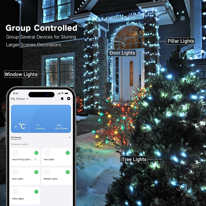 Brizled Smart Christmas Lights, 196ft 600 LED Smart WiFi Color Changing String - Image 4