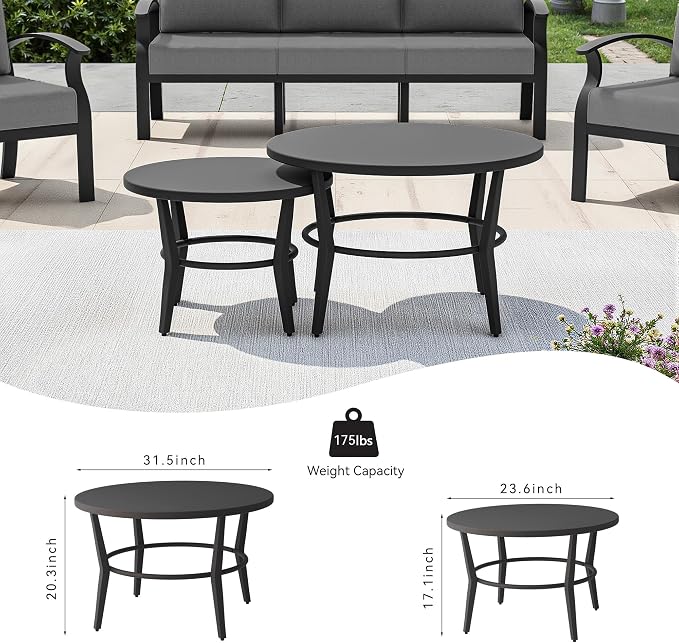 Kullavik Aluminum Patio Furniture Set - Image 7