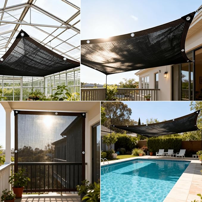 Shade Cloth - for Plants Greenhouse, 70% Sunblock Shade Sails -for Outdoor - Image 2