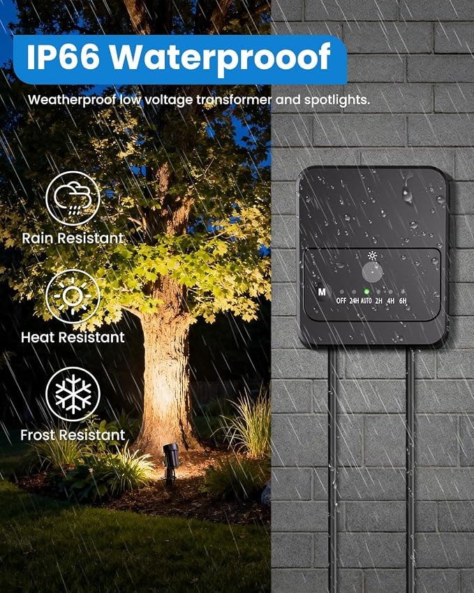 ZZXX All-in-One Low Voltage Landscape Lighting Kit, 2700K Waterproof Landscape - Image 7