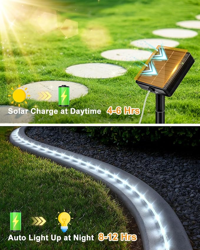 btfarm Solar Rope Lights Outdoor, 120LED 46FT Solar String Lights Outside - Image 2
