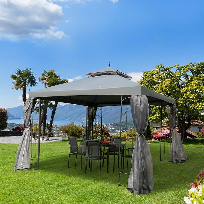 Outsunny 10' x 10' Patio Gazebo - Image 2