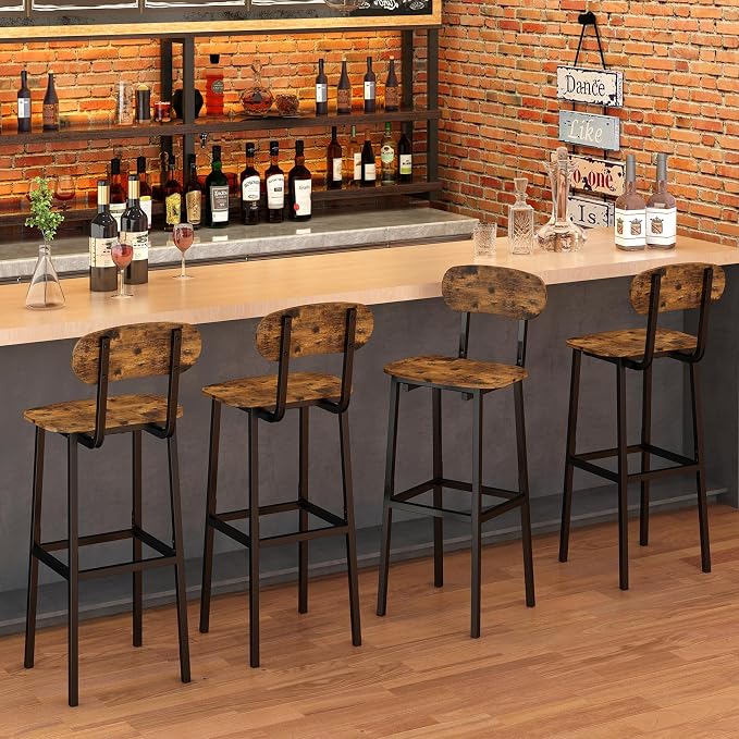 GILLAS Set of 2 Bar Stools, Modern Bar Stool - Image 6