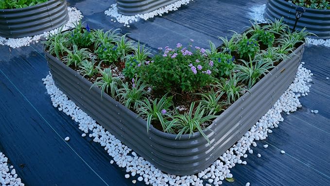 A ANLEOLIFE Set of 14, 18 Inch Tall Raised Garden Beds Kit, Heart-Shaped - Image 7