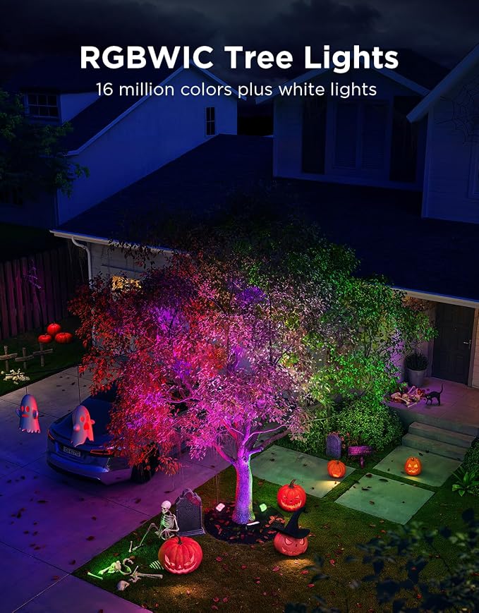 Govee Outdoor Tree Lights 3-Pack, RGBWIC LED Landscape Lighting, Outdoor Lights - Image 3