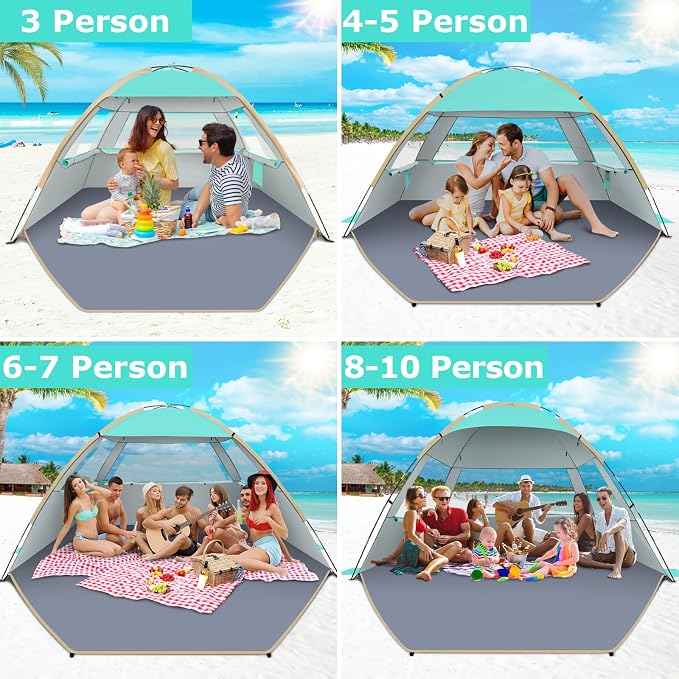 Gorich Beach Tent Sun Shelter for 3/4-5/6-7/8-10 Person - Image 7