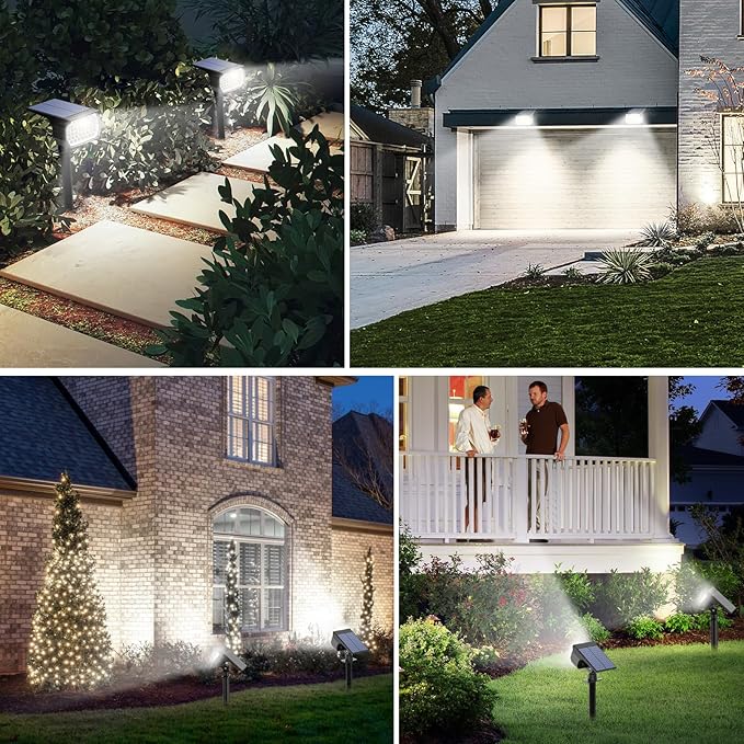 Solar Spot Lights Outdoor 6 Pack, Solar Landscape Spotlights Waterproof - Image 2