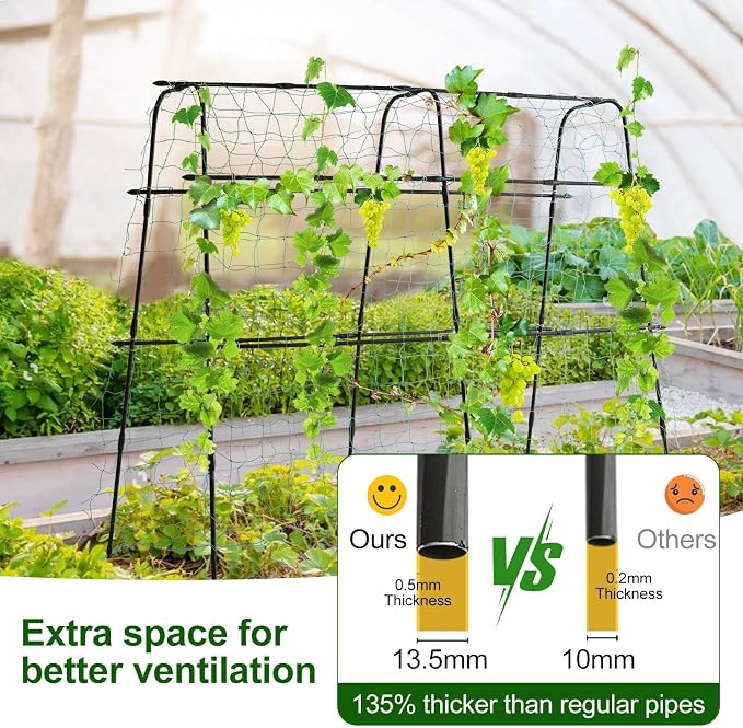 Garden Trellis for Climbing Plants Outdoor, Metal Cucumber Trellis Plant - Image 3