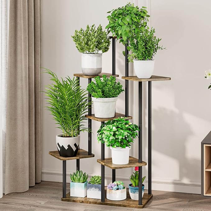 AZERPIAN Plant Stand 7 Tier Indoor Metal Flower Shelf - Image 2