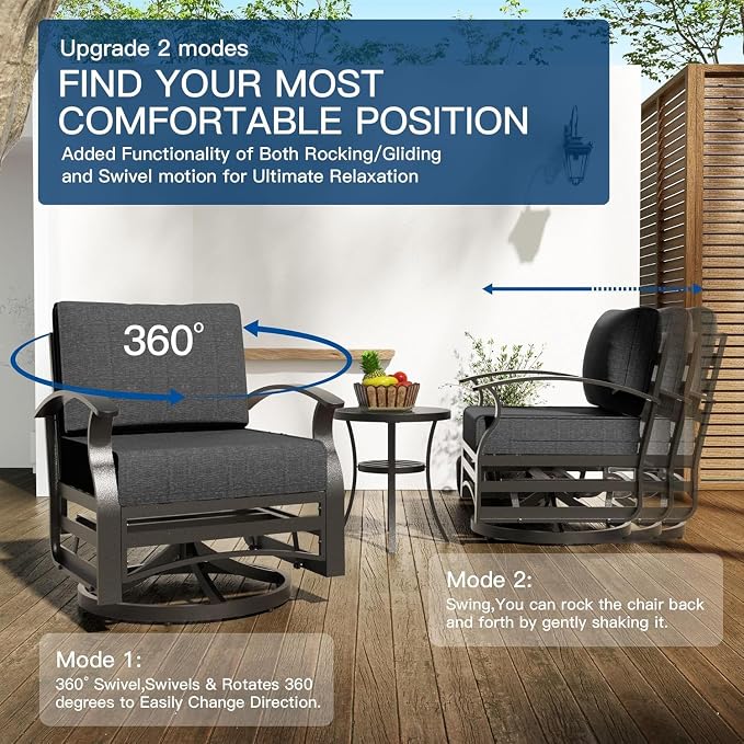 Kullavik Aluminum Patio Furniture Set - Image 5