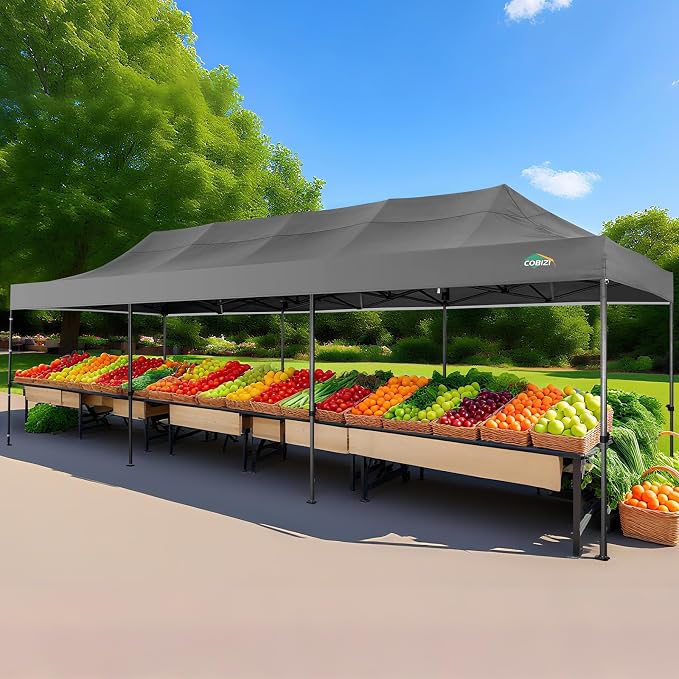 COBIZI 10x30 Pop up Canopy Tent Heavy Duty Without Sidewalls, Easy Set-up - Image 2