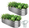Galvanized Metal Planter Raised Garden Bed Kit by ZFHgarden
