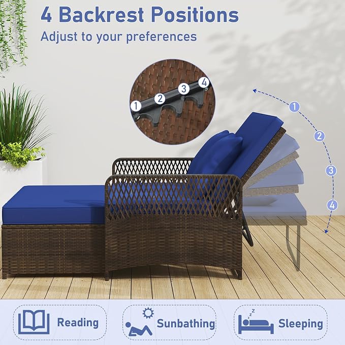 RELAX4LIFE Wicker Patio Outdoor Daybed - Image 4