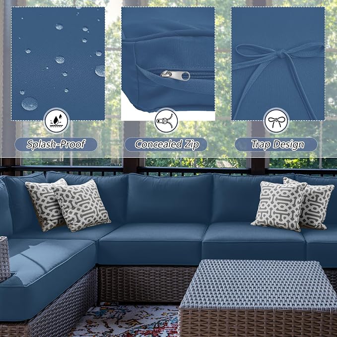 Patelai 11 Pcs Waterproof Patio Cushion Covers - Image 4